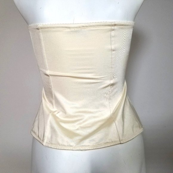 Maidenform Flexees Corset Bodice Bustier Bandeau XL Ivory White Dress Club Party - Picture 3 of 9